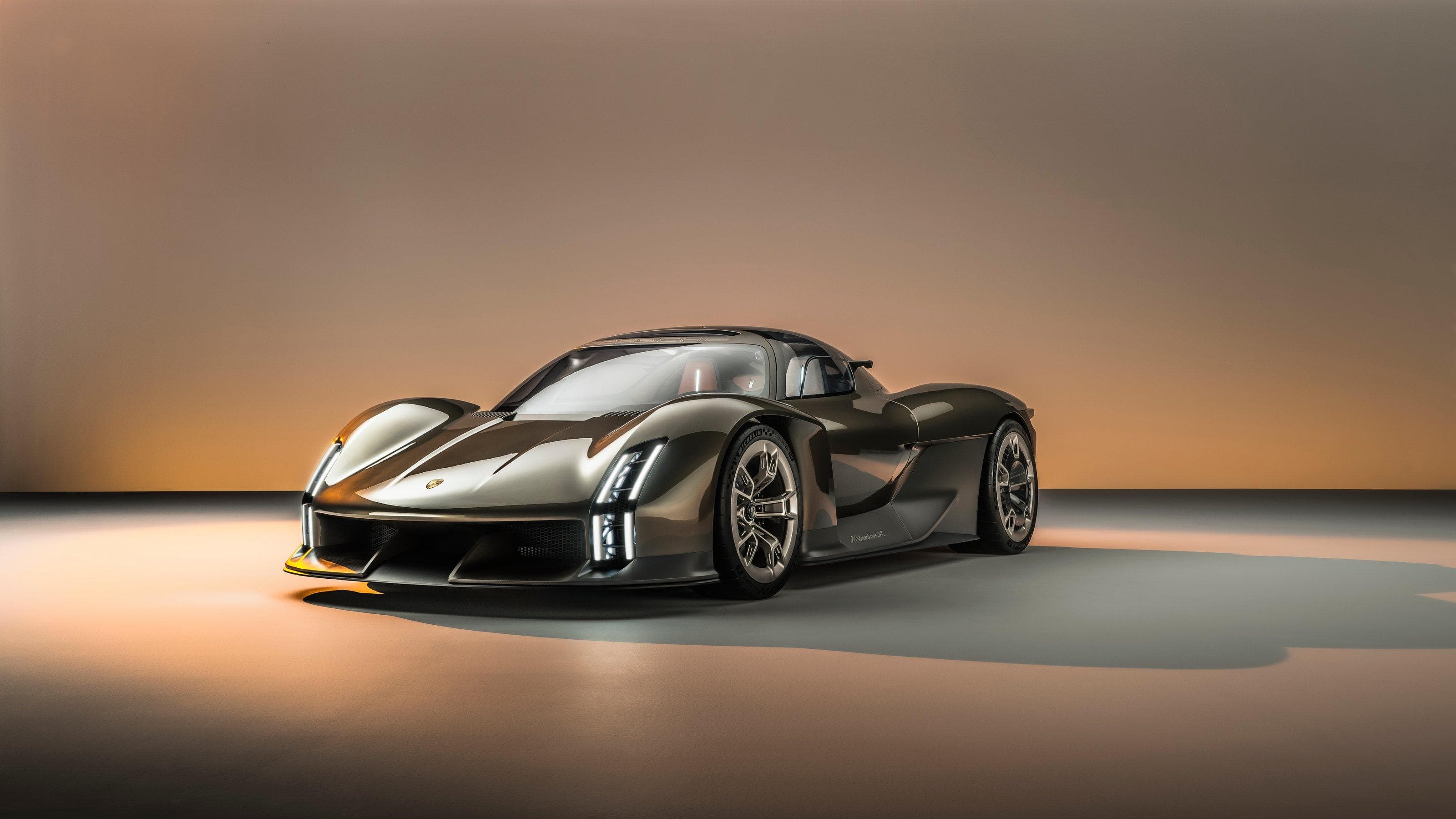 Porsche Mission X electric hypercar concept unveiled in 2023, compared with the upcoming Mission S supercar.
